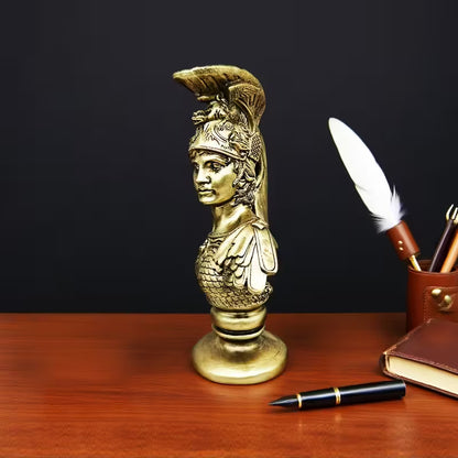 Greek Goddess Athena Bust - Goddess of War, Wisdom & Justice, Maiden in Armor Figurine