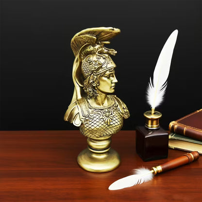 Greek Goddess Athena Bust - Goddess of War, Wisdom & Justice, Maiden in Armor Figurine