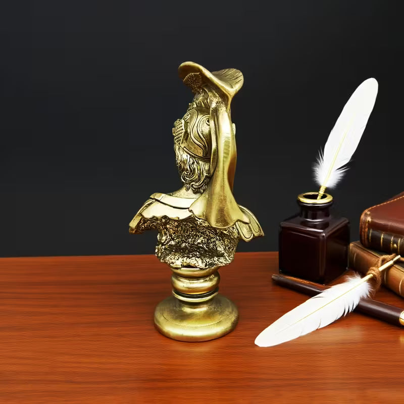 Greek Goddess Athena Bust - Goddess of War, Wisdom & Justice, Maiden in Armor Figurine