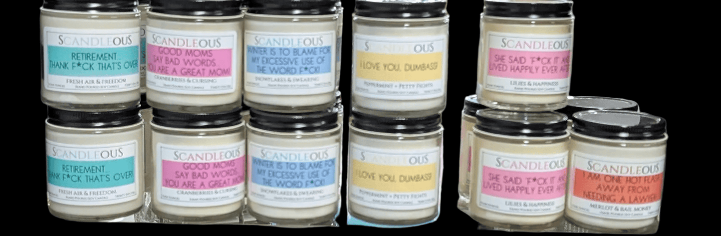 sCANDLEous All - Natural Scented Soy Candles - The Bookstore