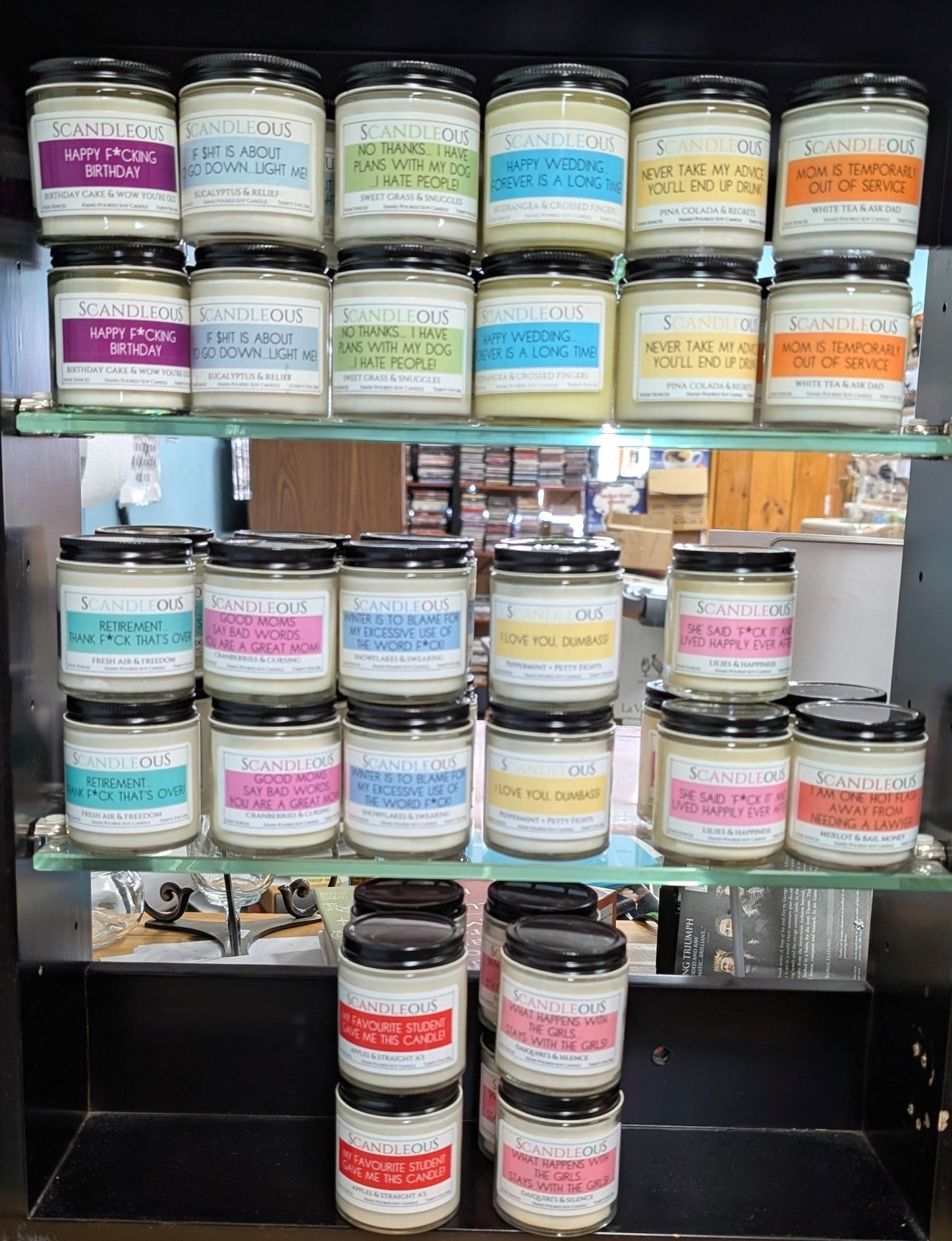 sCANDLEous All - Natural Scented Soy Candles - The Bookstore