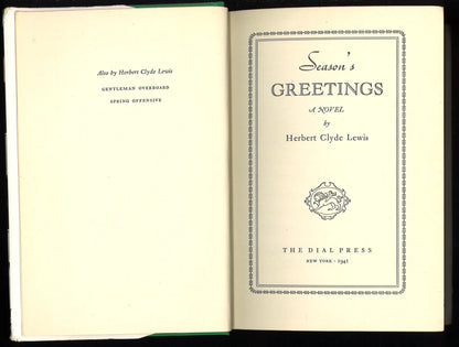 Season's Greetings 1941 First Edition - The Bookstore