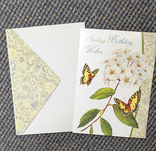 Sending Birthday Wishes - Sweet Alyssum & Monarch Butterflies - The Bookstore