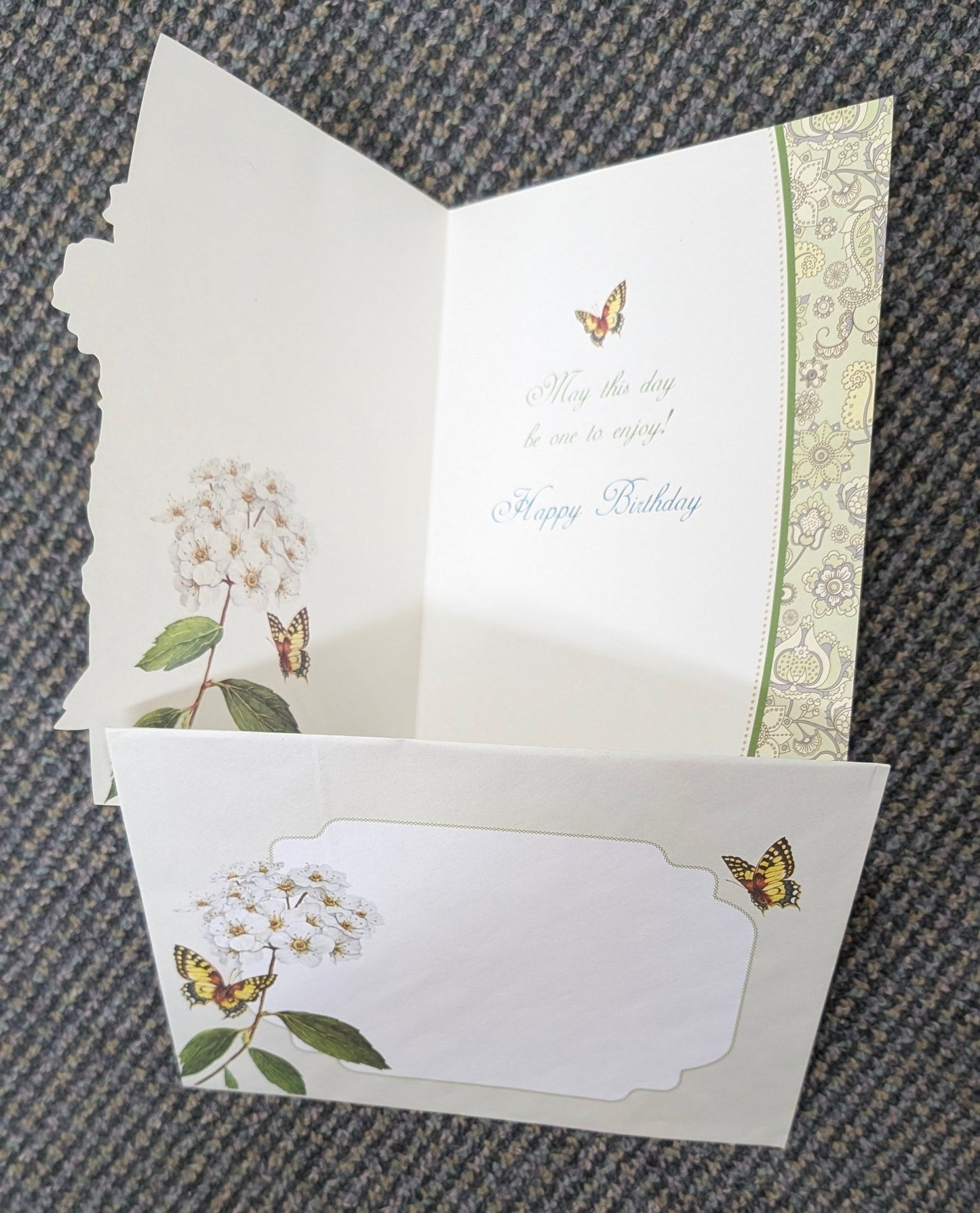 Sending Birthday Wishes - Sweet Alyssum & Monarch Butterflies - The Bookstore