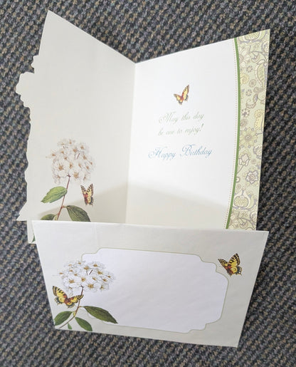 Sending Birthday Wishes - Sweet Alyssum & Monarch Butterflies - The Bookstore