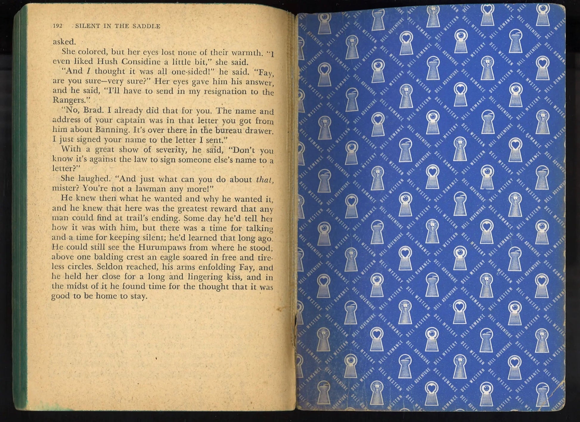 Silent in the Saddle by Norman A. Fox - Dell Book 362 (1945) - The Bookstore