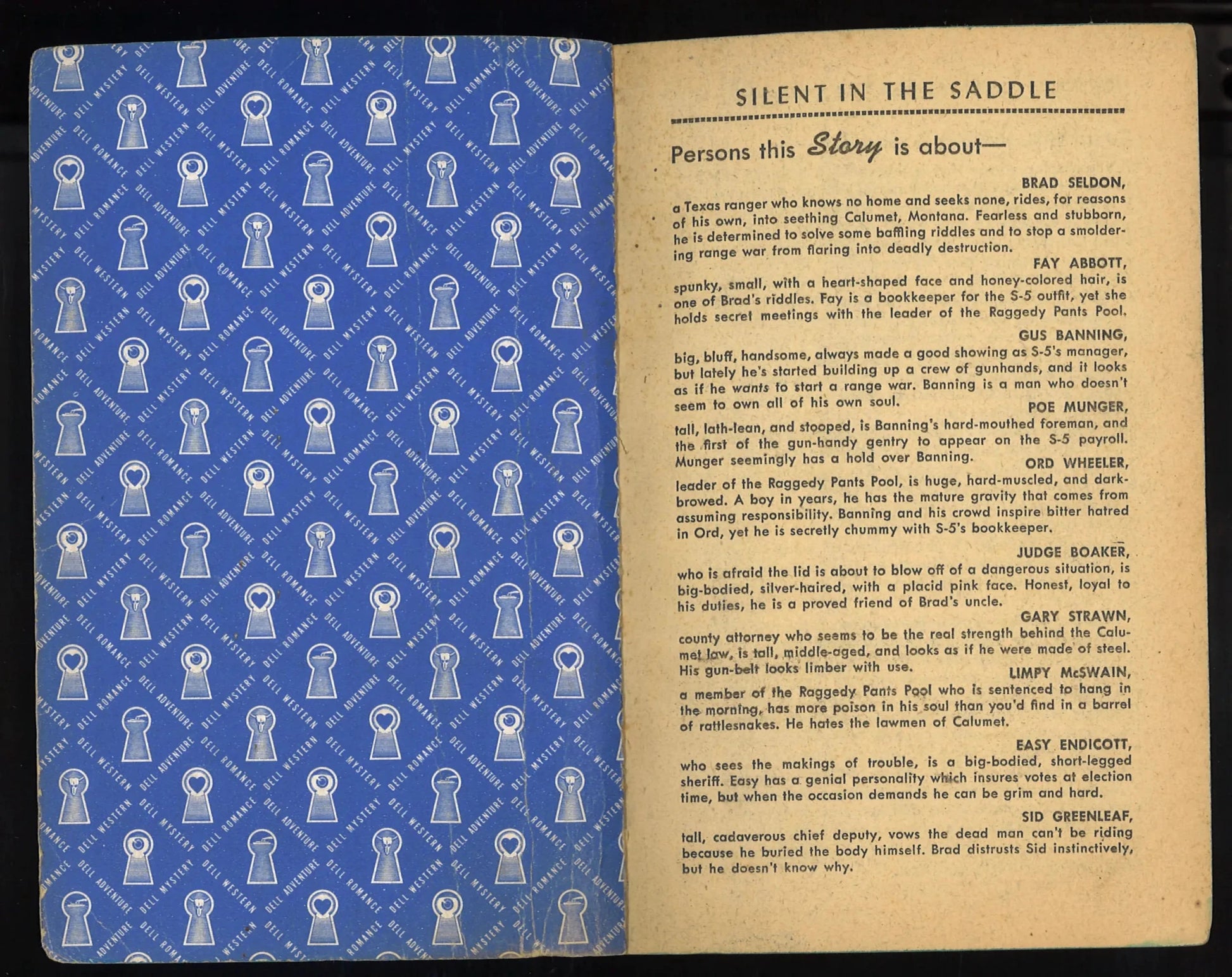 Silent in the Saddle by Norman A. Fox - Dell Book 362 (1945) - The Bookstore