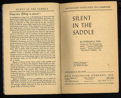 Silent in the Saddle by Norman A. Fox - Dell Book 362 (1945) - The Bookstore