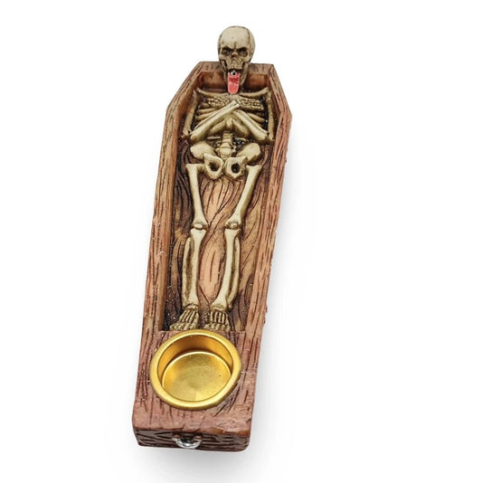 Skeleton Casket Incense Burner/Stick Holder - The Bookstore