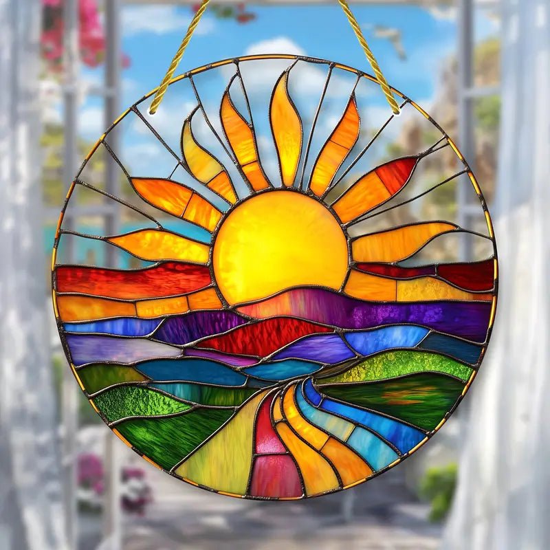 Small Sunrise At Sea Suncatcher Jinchengfacai shop
