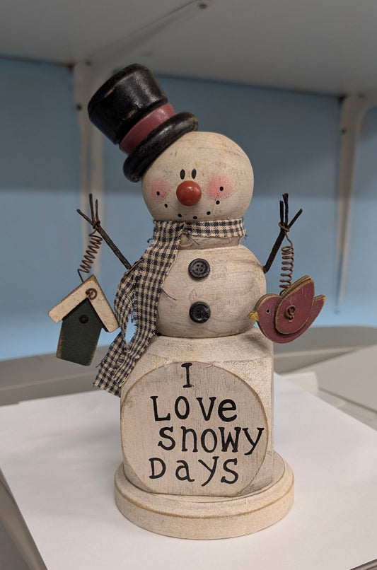 Snow Day Wooden Snowman - The Bookstore