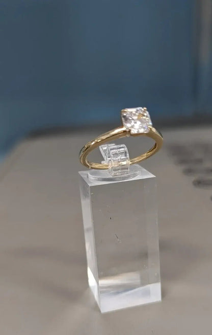 Solid Gold Asscher Ring - Size 9 - The Bookstore