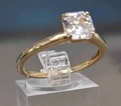 Solid Gold Asscher Ring - Size 9 - The Bookstore