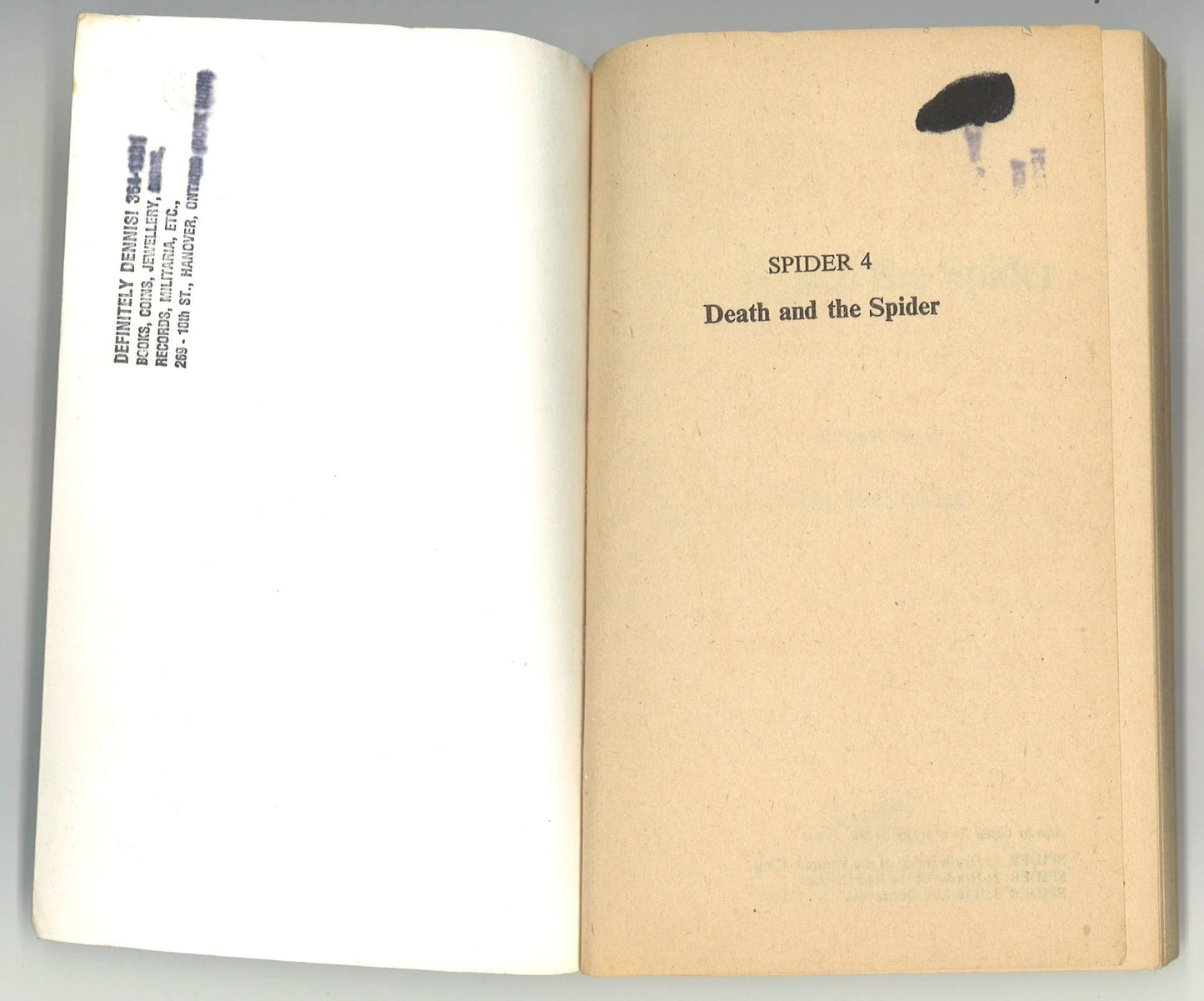 Spider: Death and The Spider (No. 4) Grant Stockbridge