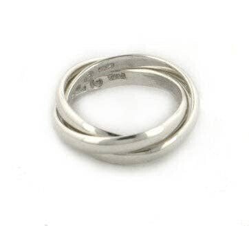 Sterling Silver 3 - Band Russian Wedding Ring - Size 7 - The Bookstore