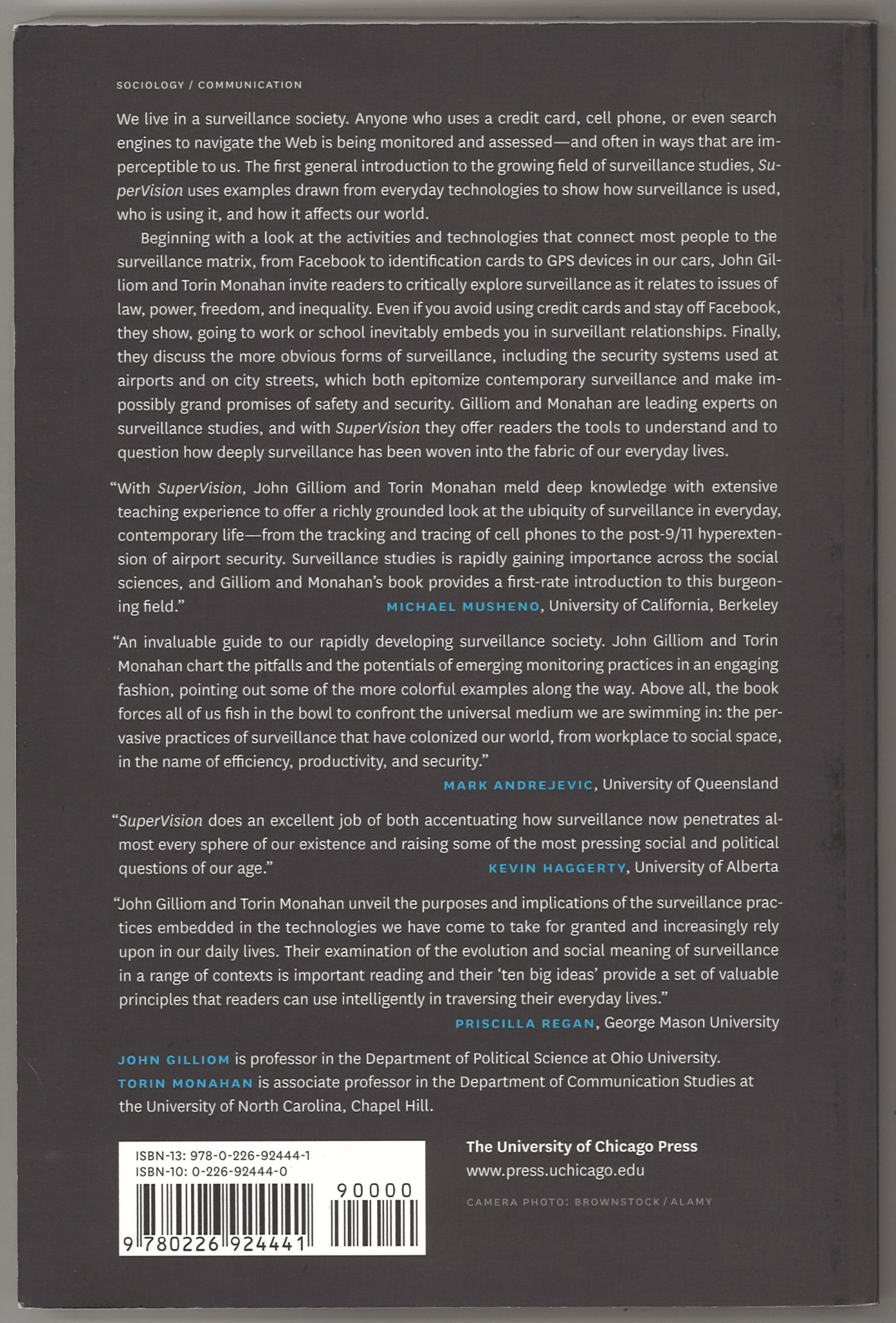 SuperVision: An Introduction to the Surveillance Society - The Bookstore