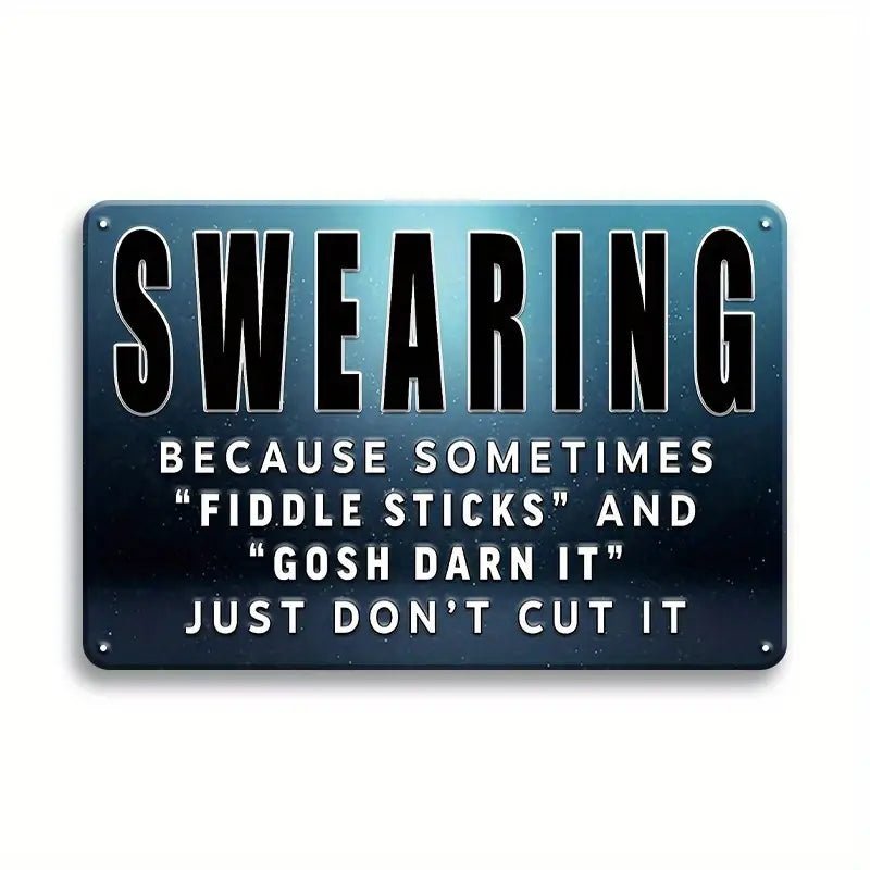 Swearing - Tin Sign - The Bookstore