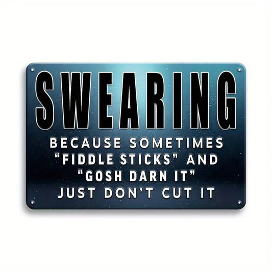 Swearing - Tin Sign - The Bookstore