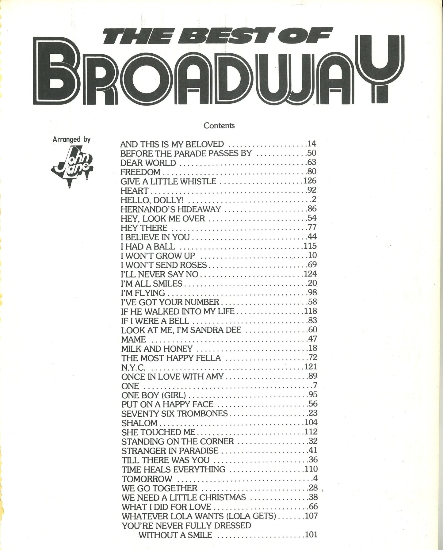 The Best of Broadway Easy Piano Songbook  MPL-1133 Easy Piano