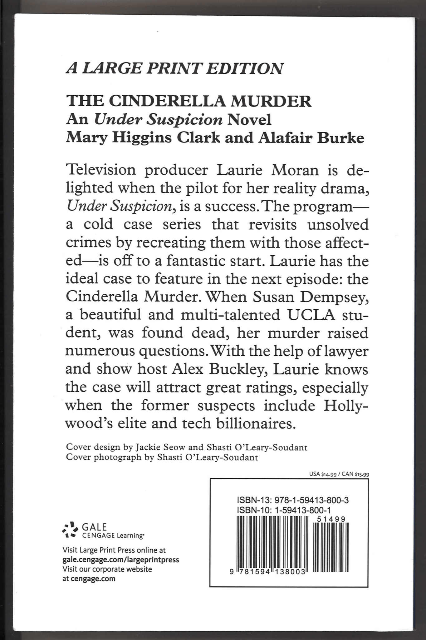 The Cinderella Murder: An Under Suspicion Novel - Large Print - The Bookstore