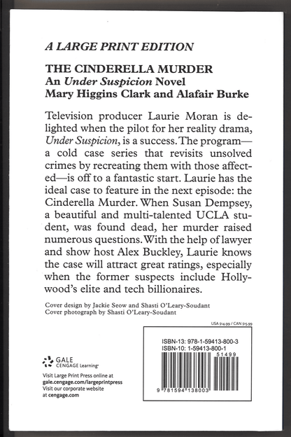 The Cinderella Murder: An Under Suspicion Novel - Large Print - The Bookstore