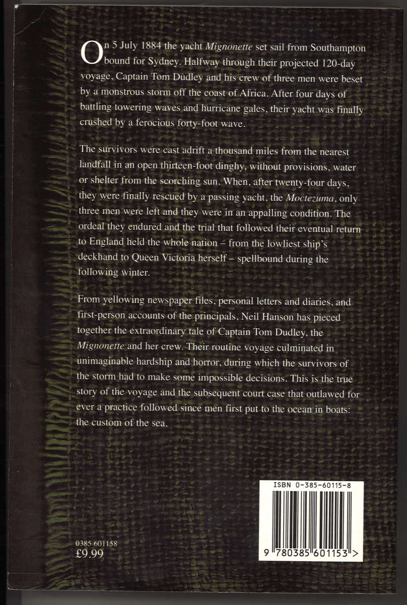 The Custom of the Sea: A Shocking True Tale of Shipwreck, Murder and the Last Taboo - The Bookstore