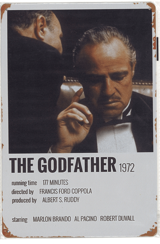 The Godfather 1972 - Metal Sign - The Bookstore