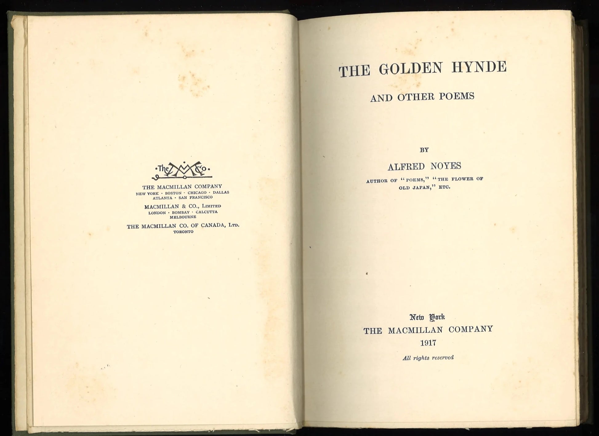 The Golden Hynde and Other Poems (1917) - The Bookstore
