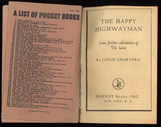 The Happy Highwayman: Some Further Adventures of The Saint (1945) - The Bookstore