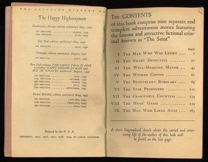 The Happy Highwayman: Some Further Adventures of The Saint (1945) - The Bookstore