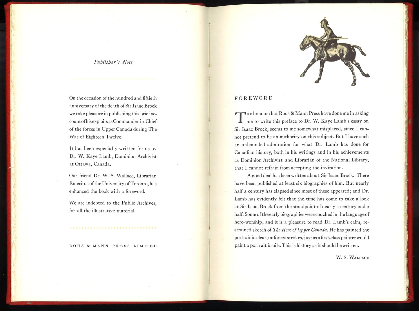The Hero of Upper Canada First Edition 1962 - The Bookstore