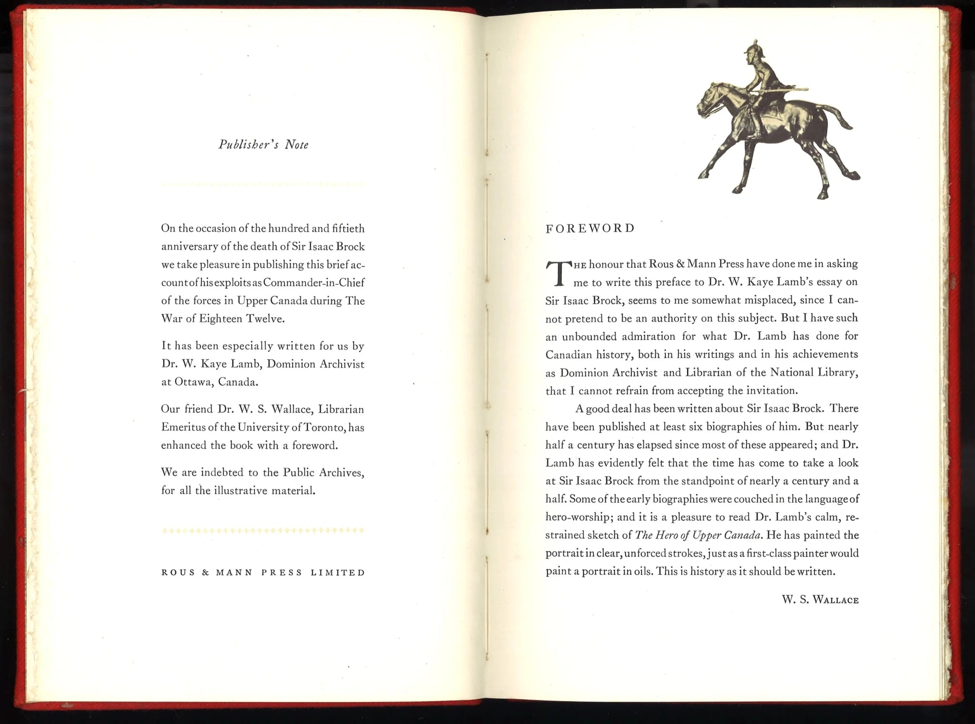 The Hero of Upper Canada First Edition 1962 - The Bookstore