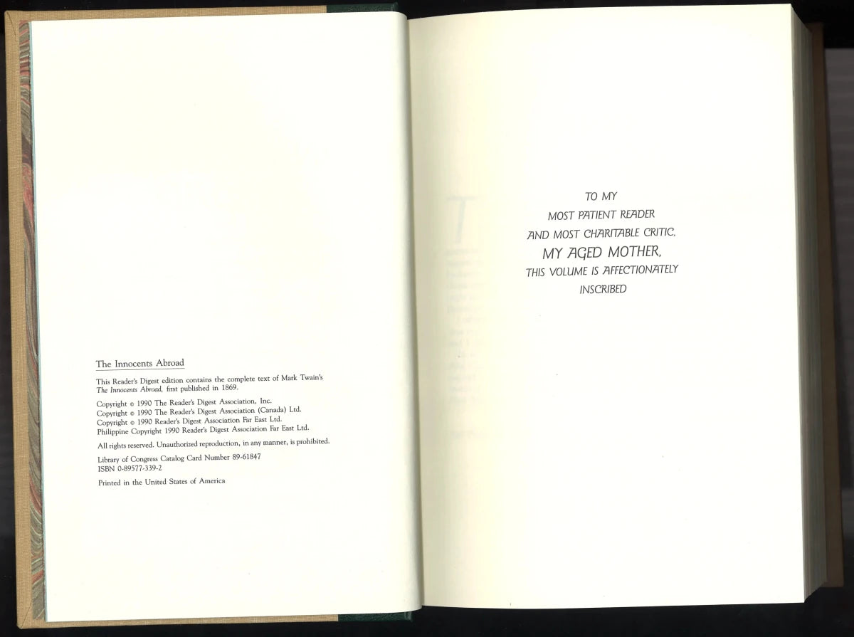 The Innocents Abroad or The New Pilgrims' Progress - The Bookstore