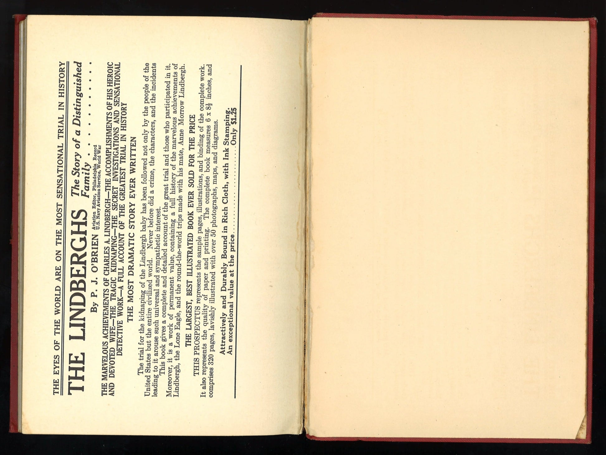 The Lindberghs: The Story of a Distinguished Family (Prospectus) - The Bookstore