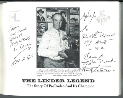 The Linder Legend: The Story of ProRodeo and Its Champion (Signed) Harald Gunderson