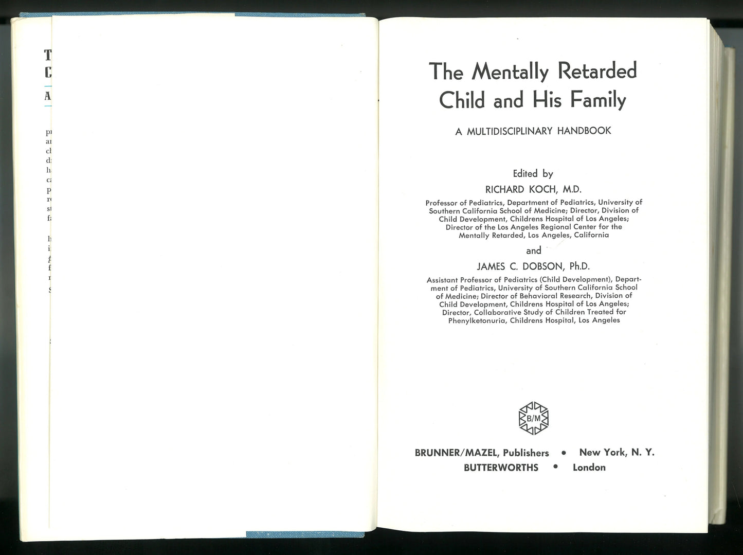 The Mentally Retarded Child and His Family: A Multidisciplinary Handbook - The Bookstore