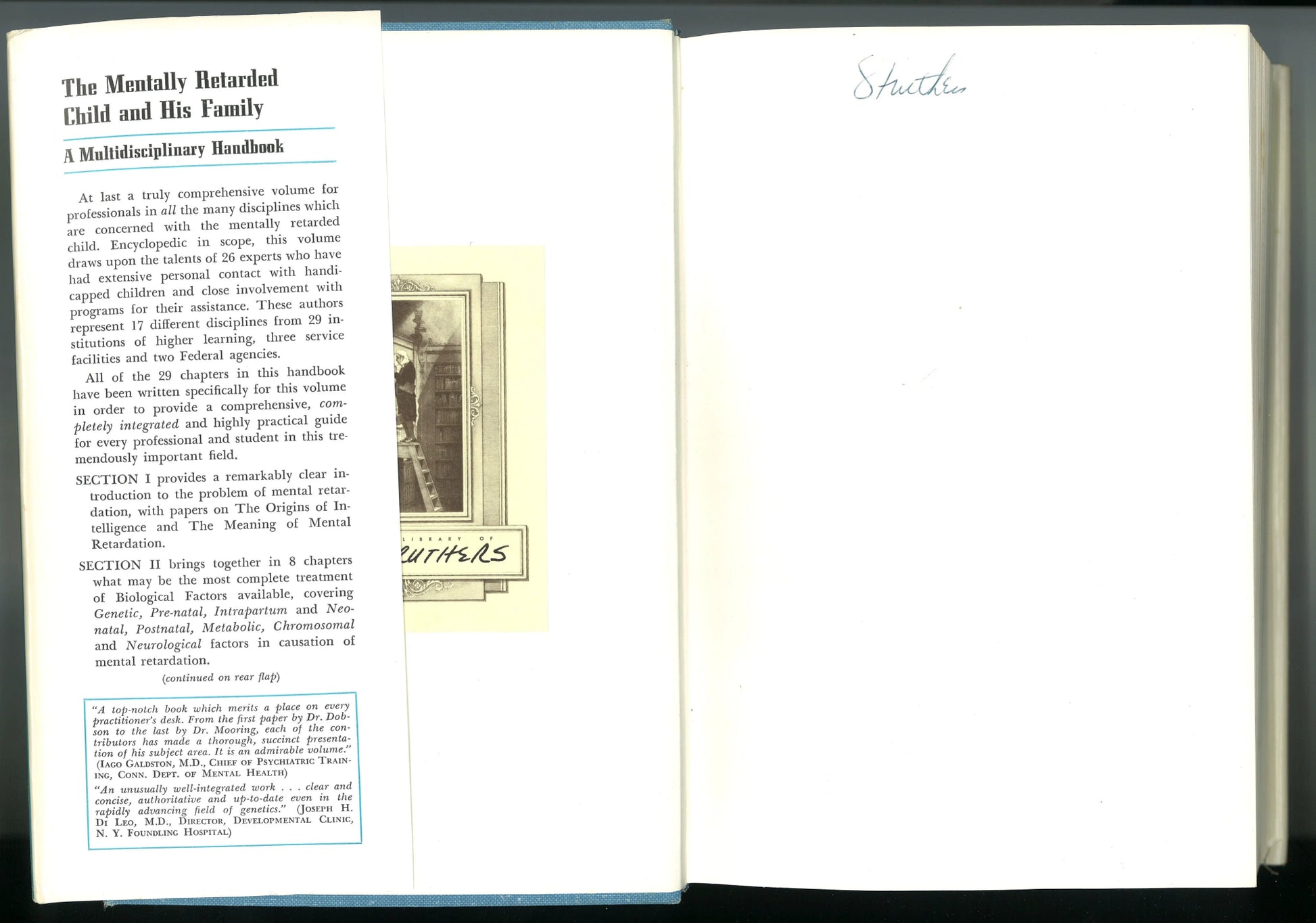 The Mentally Retarded Child and His Family: A Multidisciplinary Handbook - The Bookstore