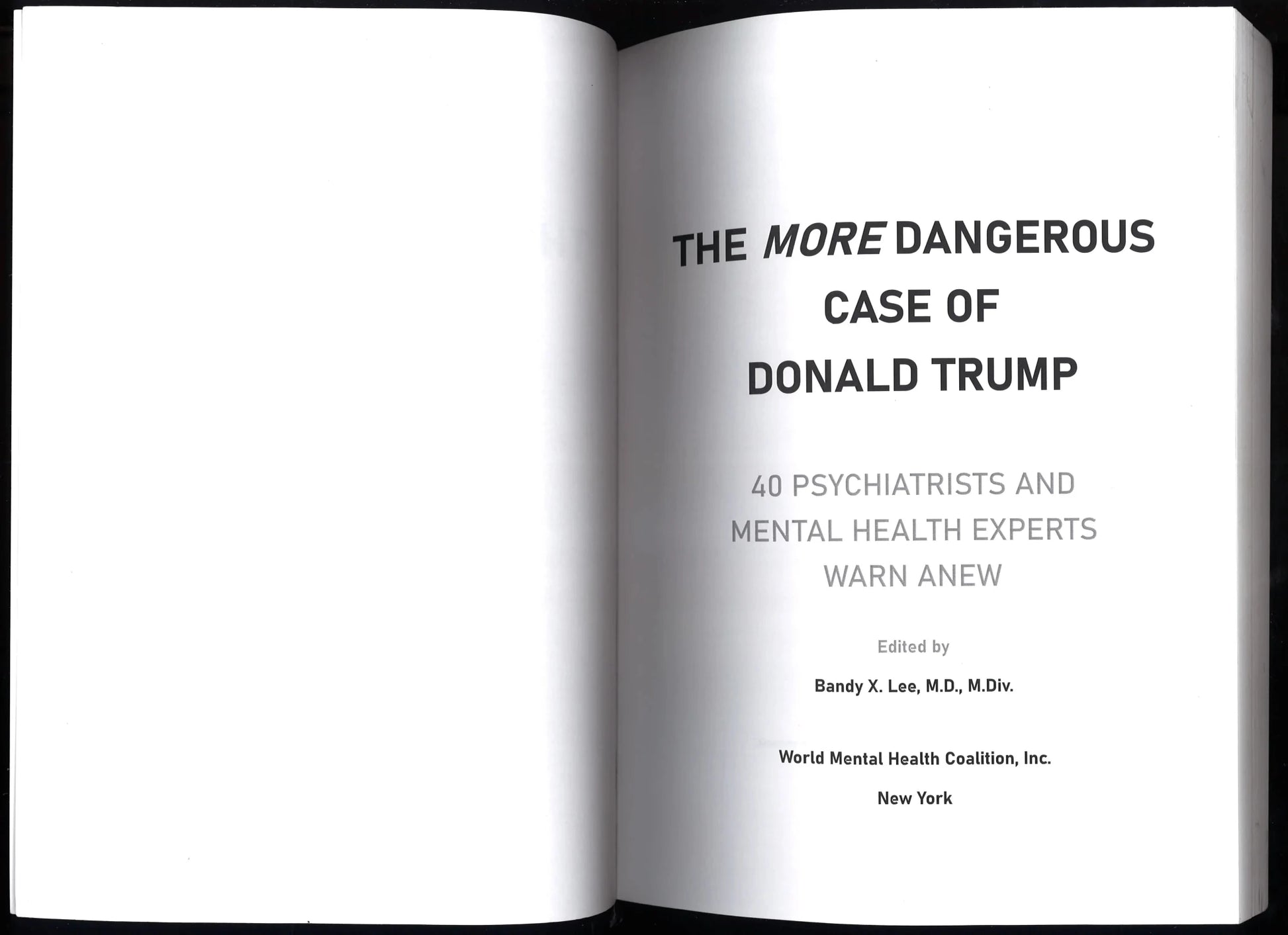 The More Dangerous Case of Donald Trump: 40 Psychiatrists and Mental Health Experts Warn Anew - The Bookstore