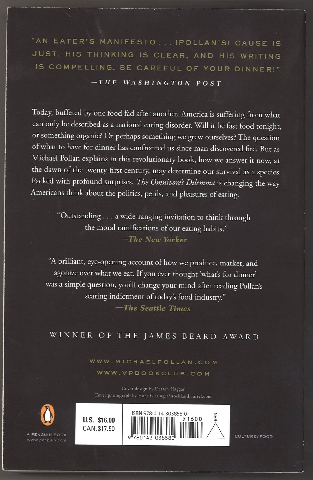 The Omnivore's Dilemma: A Natural History of Four Meals - The Bookstore