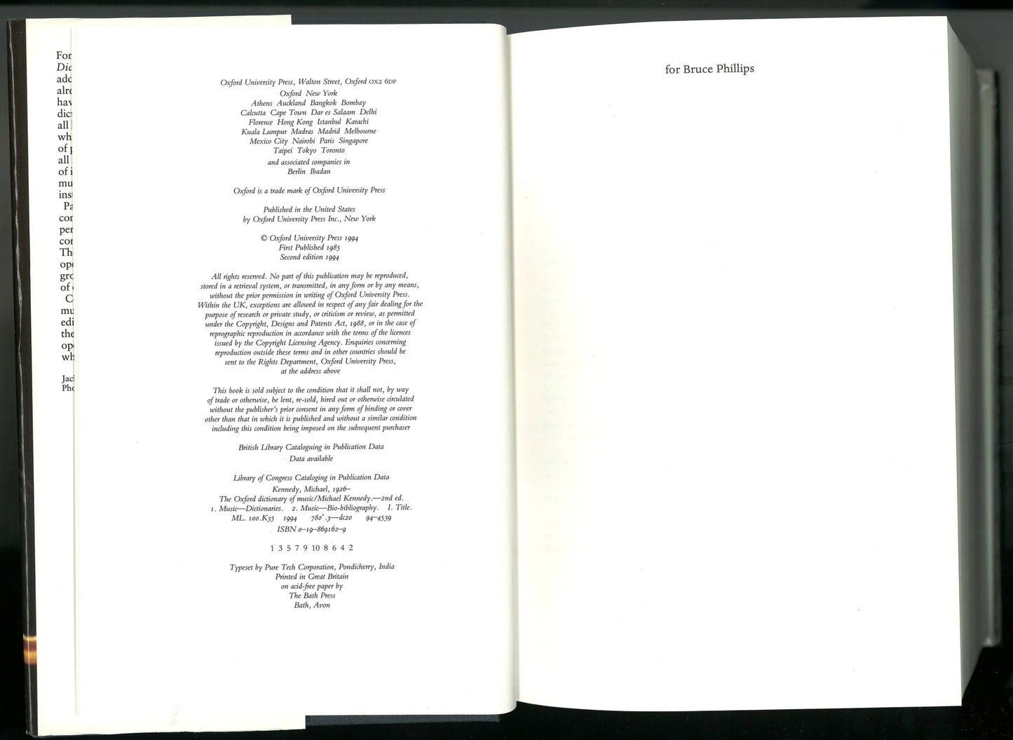 The Oxford Dictionary of Music (New Edition) Michael Kennedy