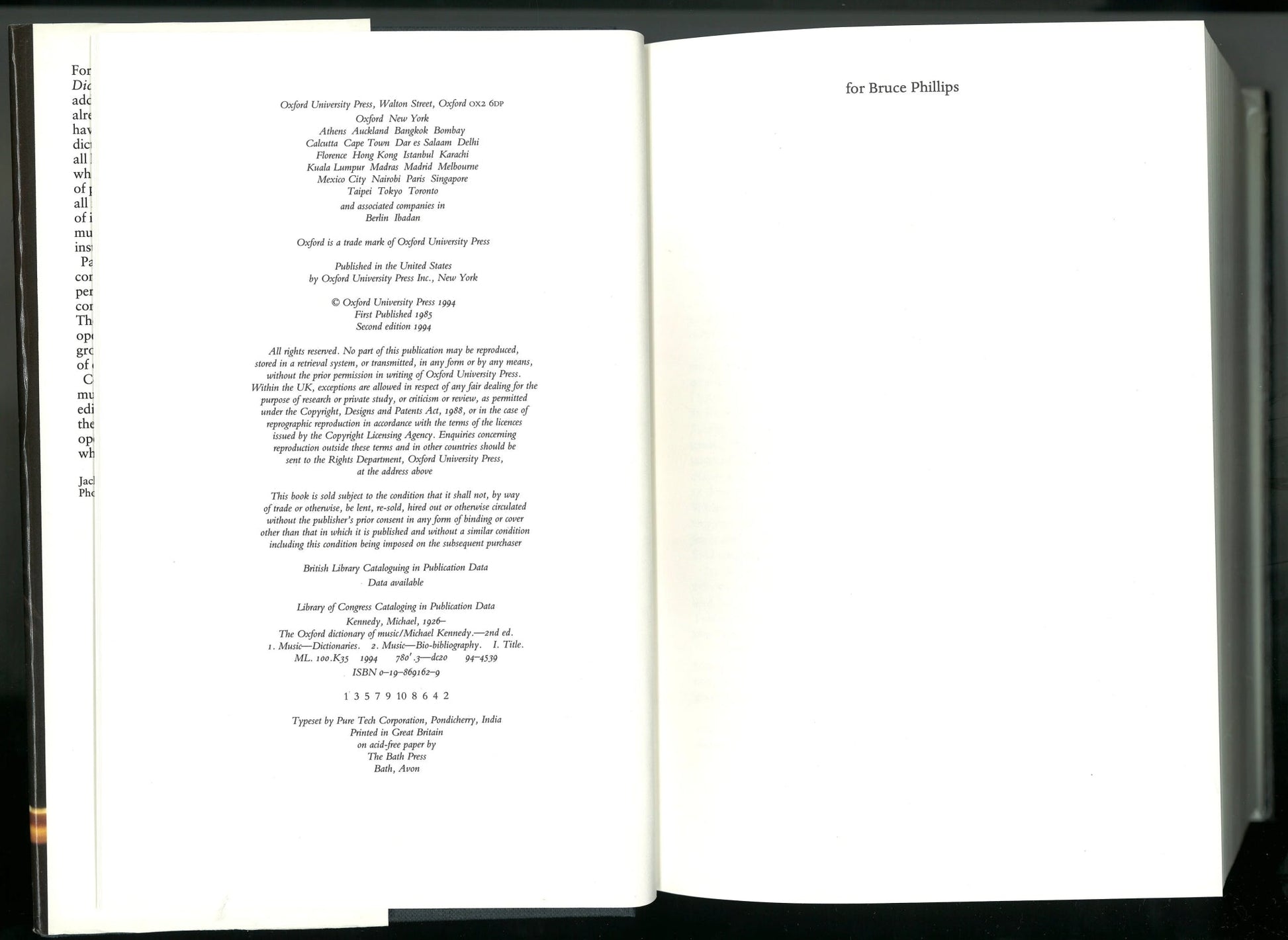 The Oxford Dictionary of Music (New Edition) Michael Kennedy