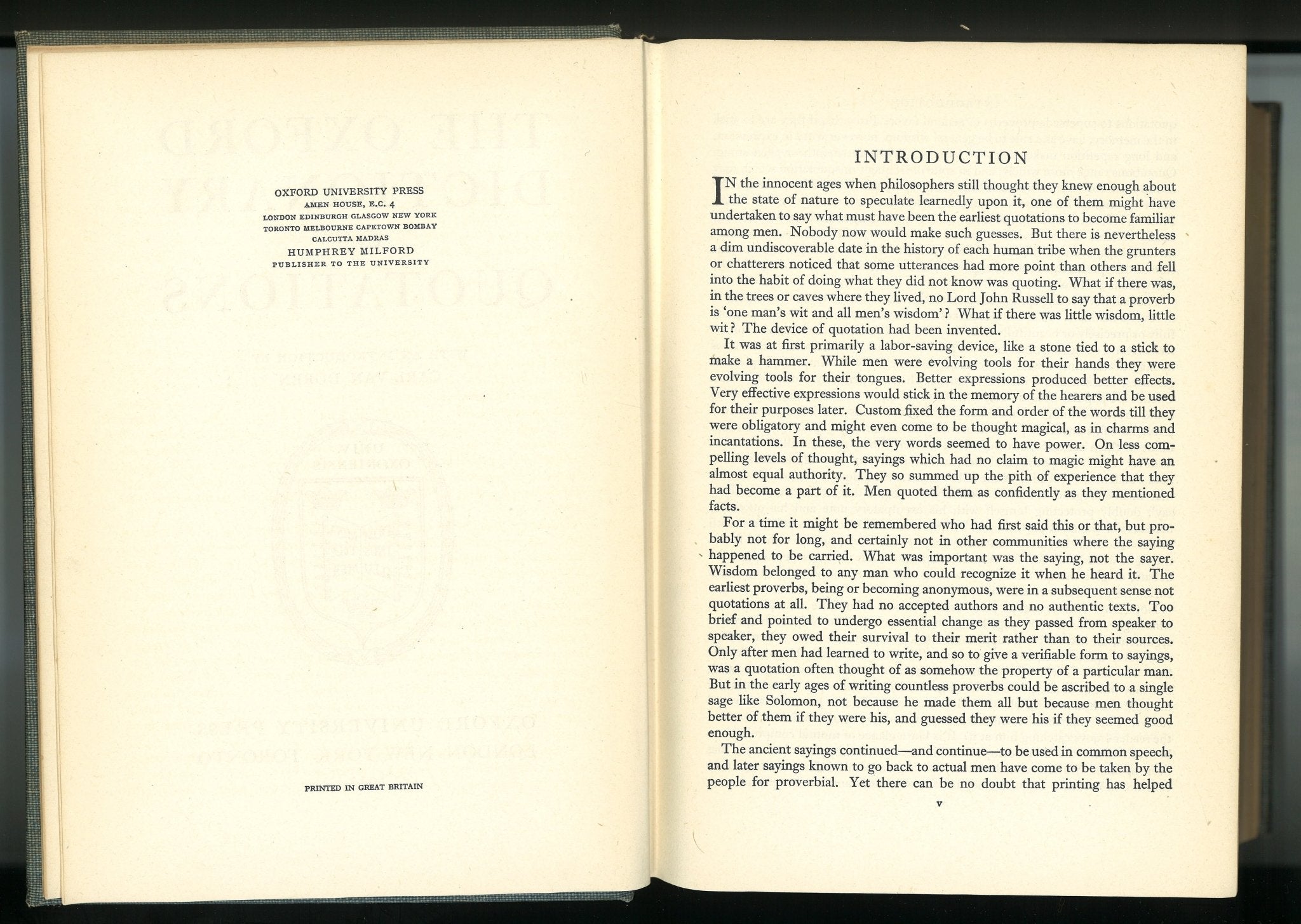 The Oxford Dictionary Of Quotations - The Bookstore