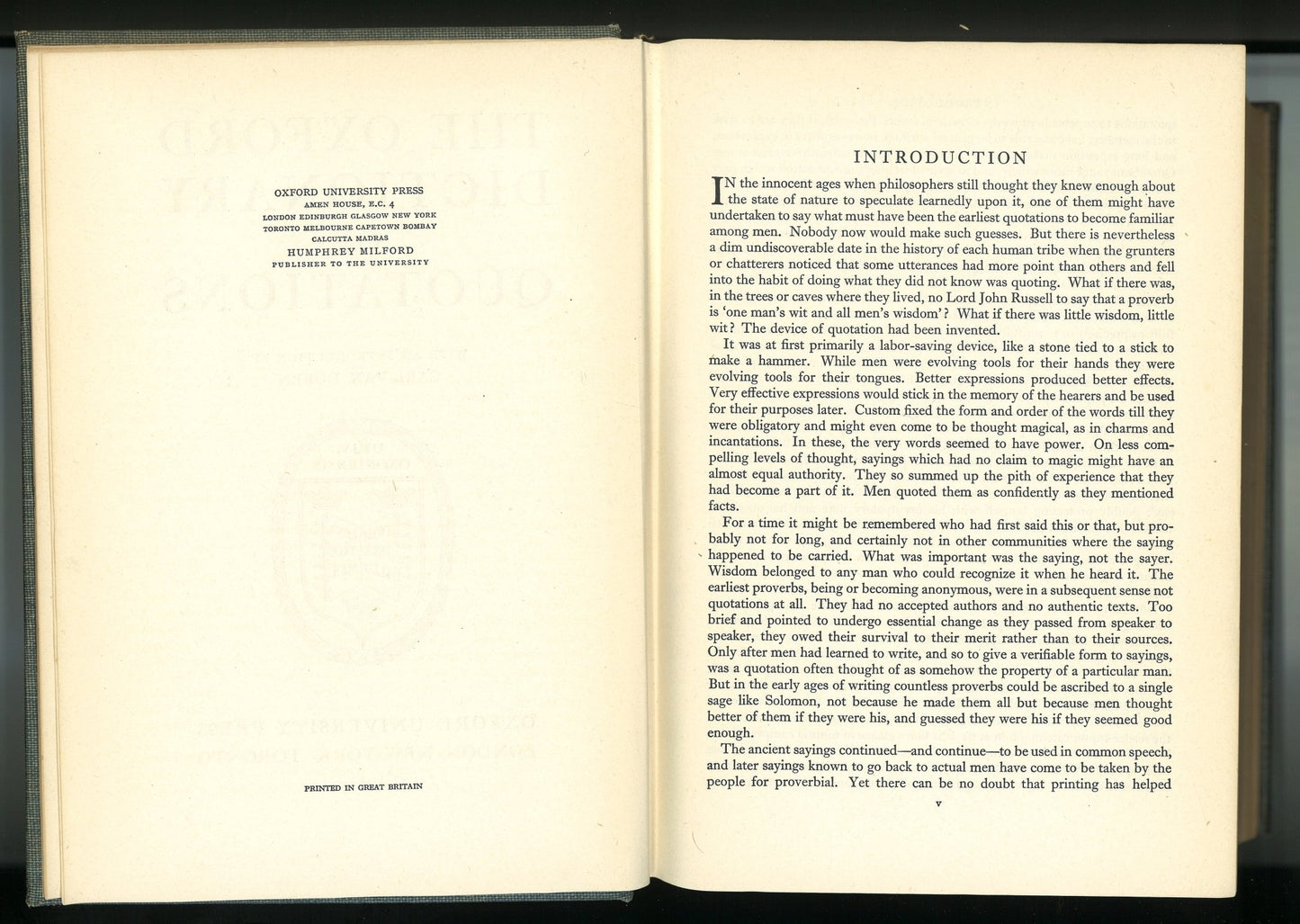 The Oxford Dictionary Of Quotations - The Bookstore