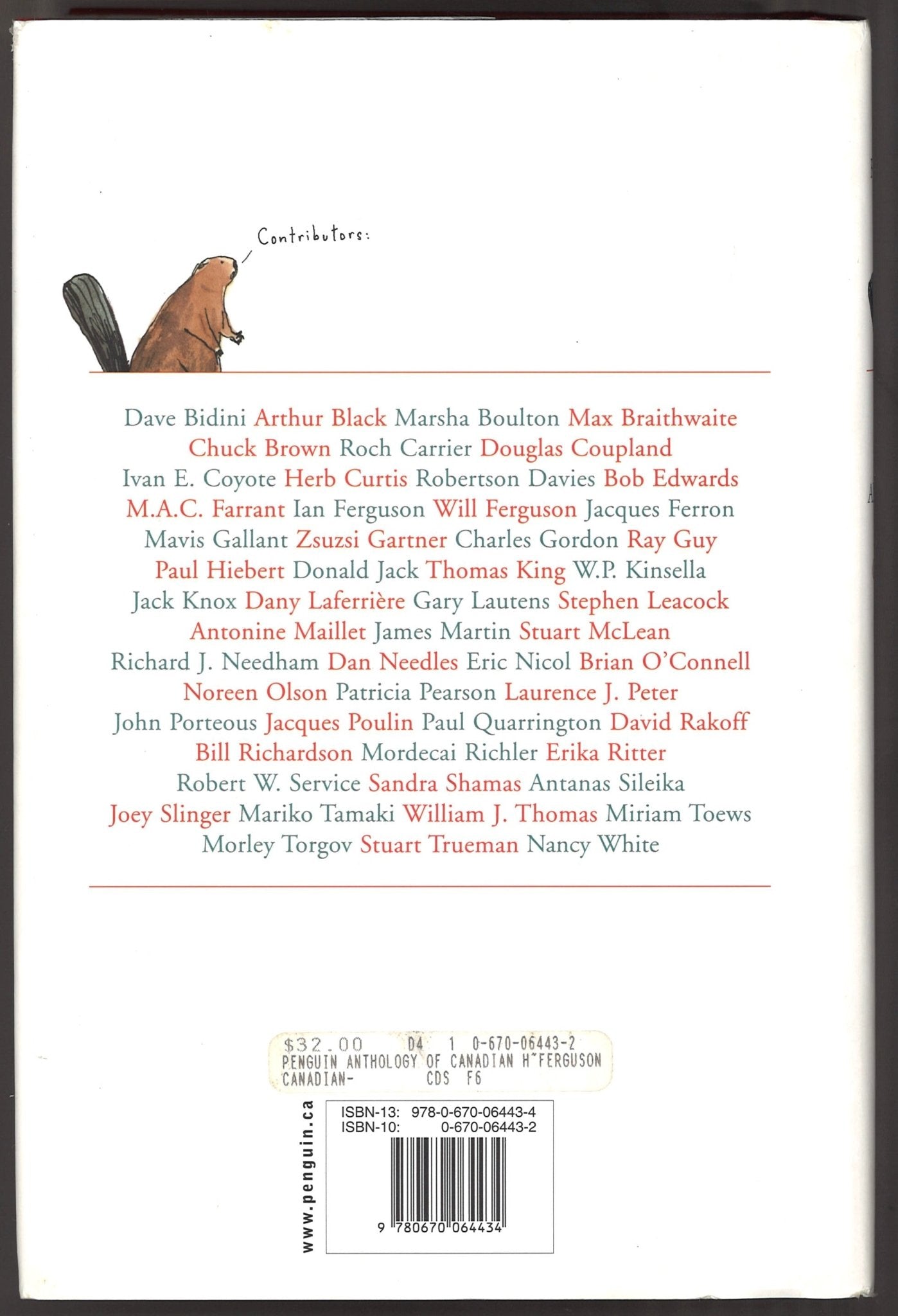 The Penguin Anthology of Canadian Humour - The Bookstore