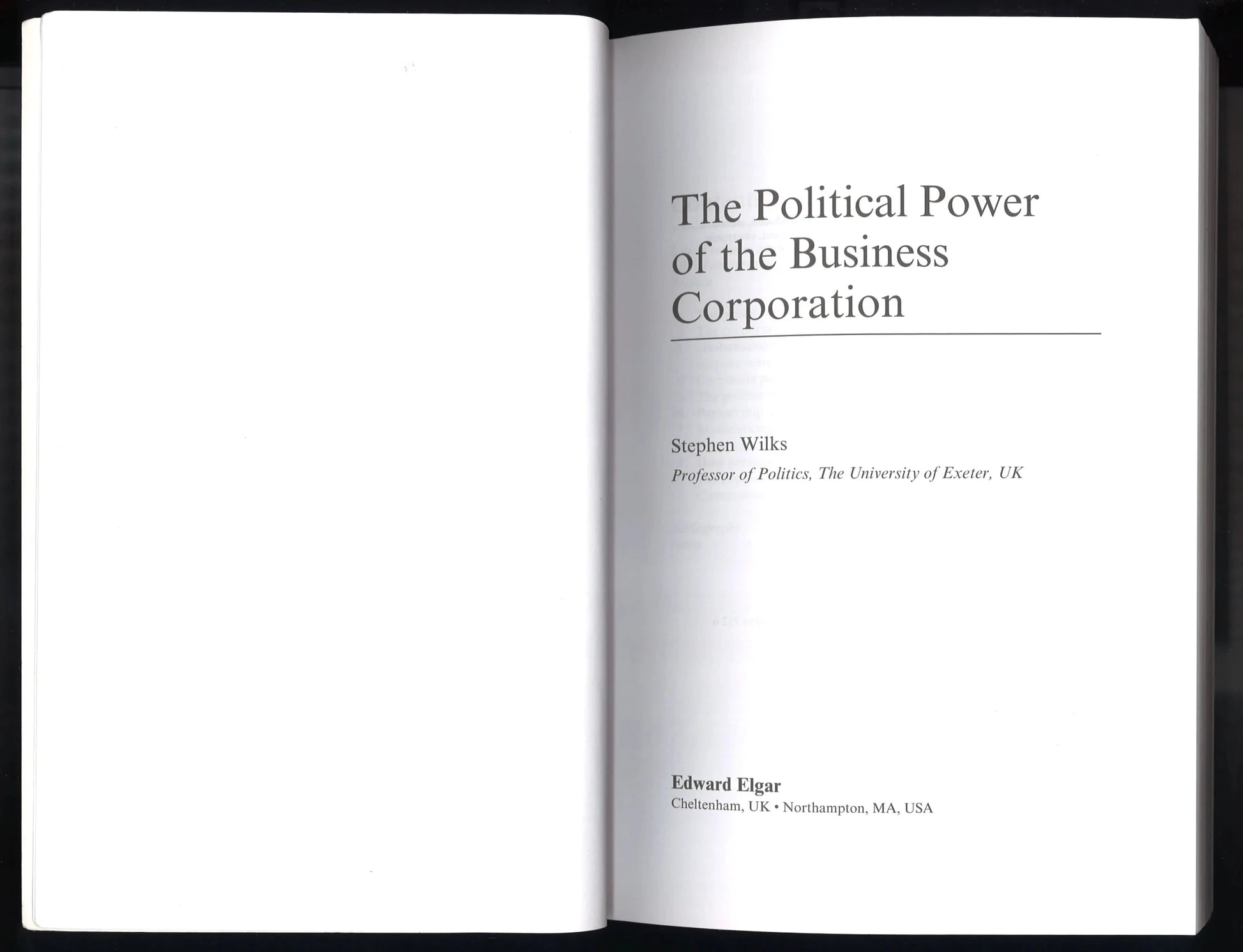 The Political Power of the Business Corporation - The Bookstore