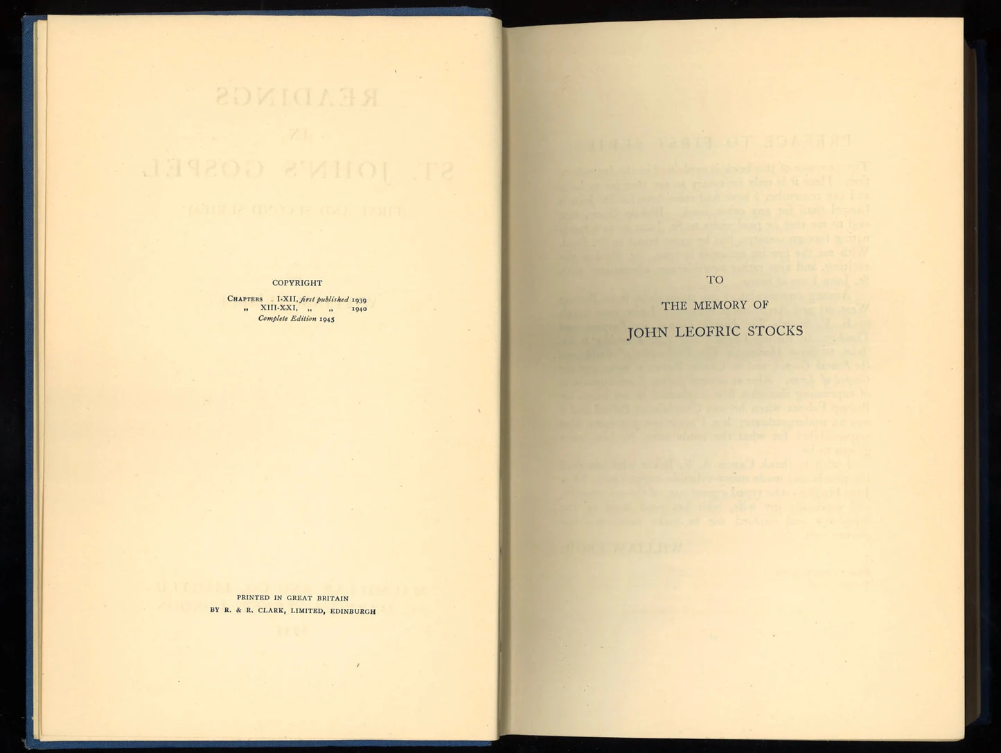 The Readings of St. John's Gospel (First and Second Series) - The Bookstore