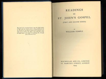 The Readings of St. John's Gospel (First and Second Series) - The Bookstore