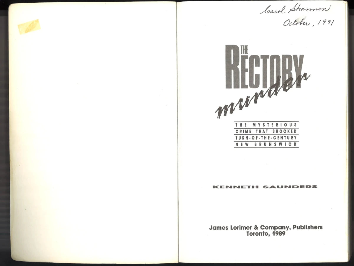 The Rectory Murder by Kenneth Saunders - The Bookstore