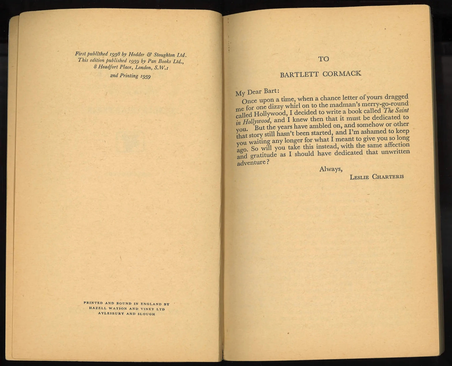 The Saint Plays With Fire (Prelude for War) 1959 - The Bookstore