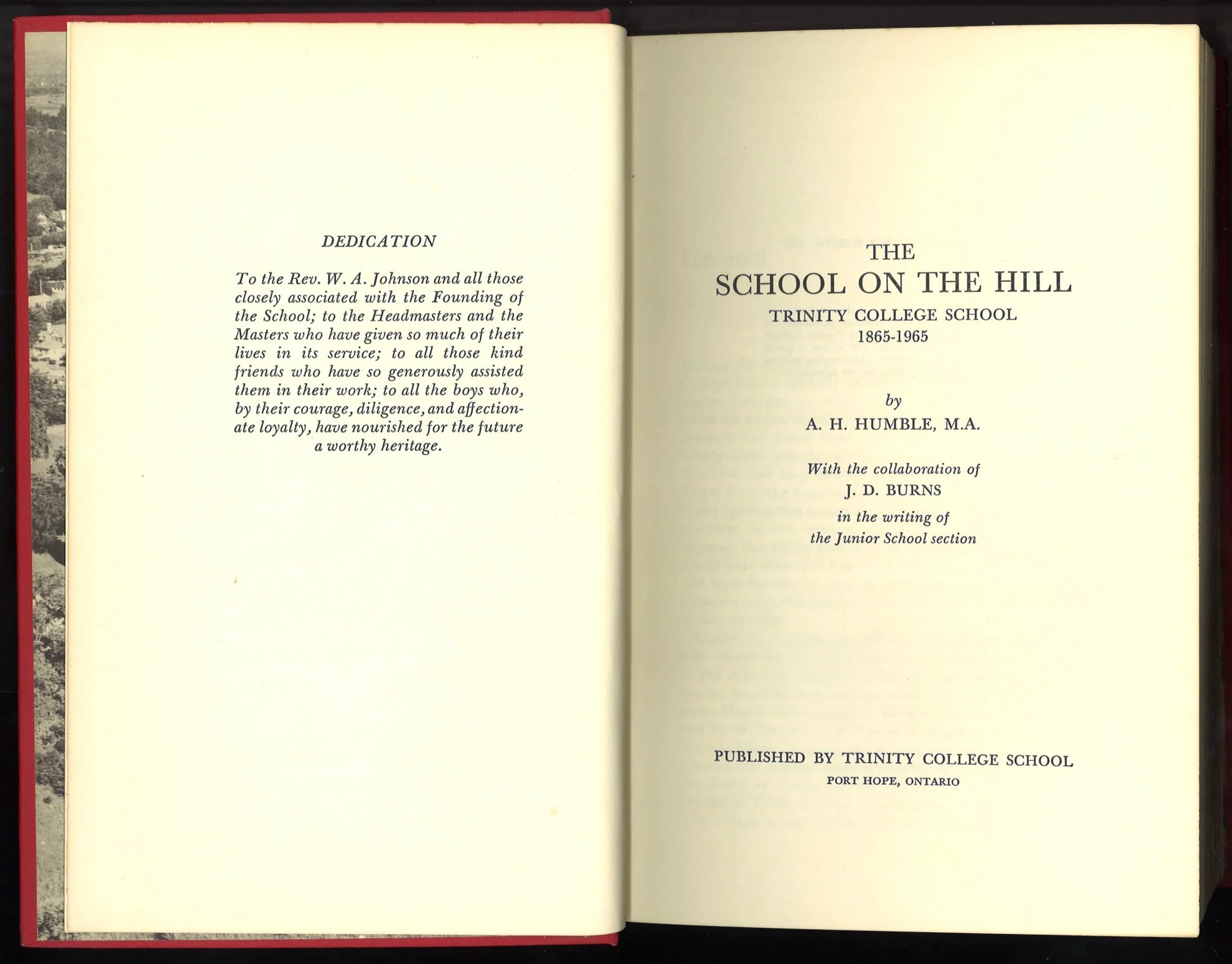 The School on The Hill: Trinity College School 1865 - 1965 - The Bookstore